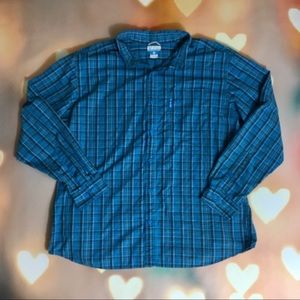 Columbia | Blue Plaid Button Down Shirt